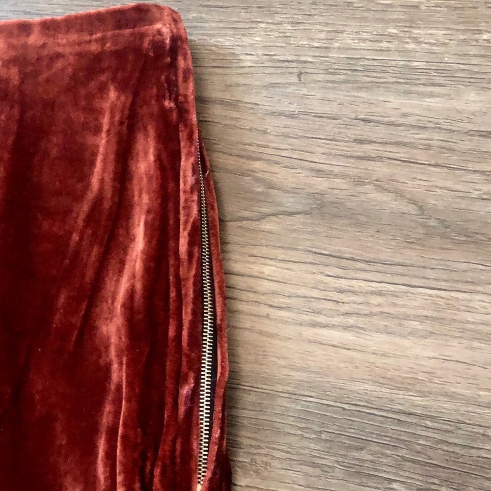 NWT Opening Ceremony Wine Velvet Mini Skirt - Picture 5 of 12